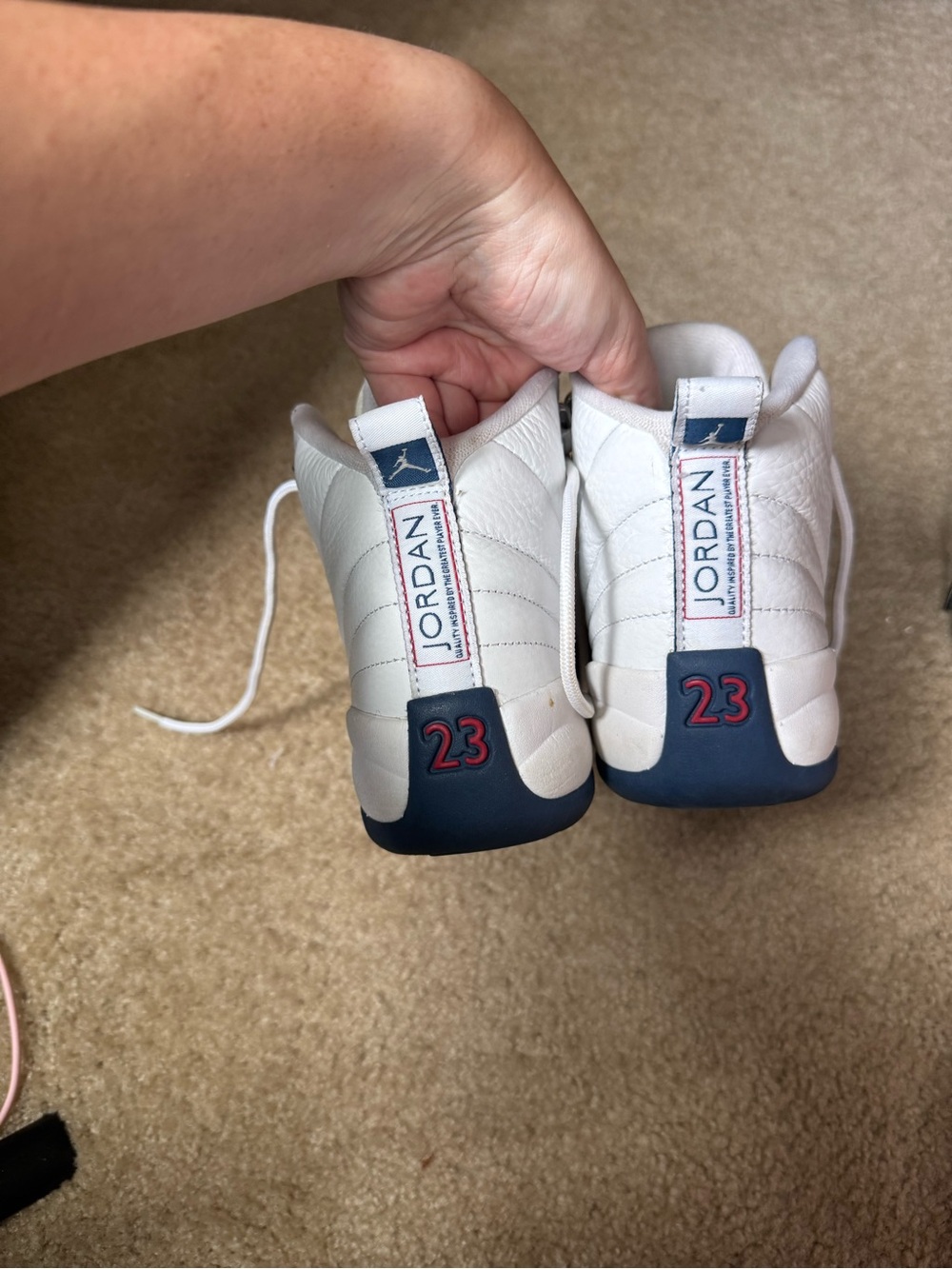 Air Jordan 12 Retro GS White/Blue ā Size 5Y